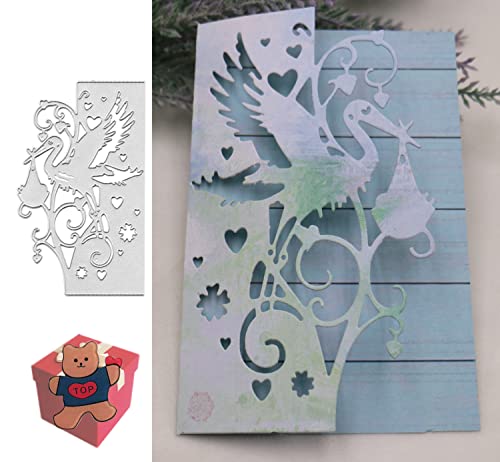 Stanzformen für Kartenherstellung, Stanzformen, Ausschnittschablonen für DIY, Scrapbooking, Fotoalbum, schabloniert, niedliche Brosche (Vogelspitzenbordüre) von Gowxs