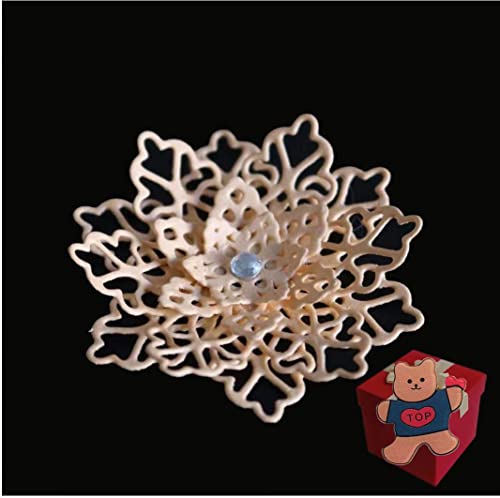 Stanzformen für Kartenherstellung, Stanzformen, Schablonen für DIY, Scrapbooking, Fotoalbum, dekorative Prägepapier-Stanzformen für Kartenherstellung, schabloniert + niedliche Brosche (Blume) von Gowxs