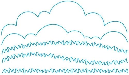 Stanzschablonen für Kartenherstellung, Motiv: Wolkengras, Stanzschablonen für Bastelarbeiten, Scrapbooking, Fotoalbum, dekorative Prägepapier-Stanzformen für Kartenherstellung, Vorlage von Gowxs