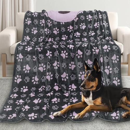 Gowyeg Hundedecke, Weiche Fleece Hundedecke Waschbar, Hundedecke Flauschig, Katzendecke Haustierdecke for für Groß Hunde Katzen, Sofaschoner für Hunde, Hundedecke Sofa, 150x130cm (1 Pack) von Gowyeg