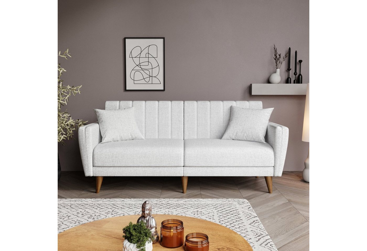 Gozos Sitzgruppe Mammo Sitzgruppe Series Sofa + Sessel + Ottoman, Hochwertige set, (205 x 83 x 82 cm, 1 Sofa), mit bequemer Polsterung von Gozos
