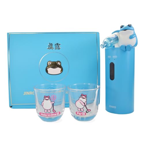 Jinro Soju Spender mit 2 Stück Soju Gläsern, Automatischer Getränkespender nur für Soju, klassischer Soju Markenartikel, koreanischer Soju, lustige Geschenke, Silikonschlauch 2 Größen, C-TYPE von Gpel