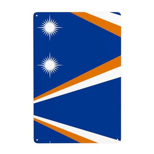 Gpkgsigt Dekoratives Gemälde mit Flagge der Marshallinseln, 20,3 x 30,5 cm, aus Weißblech, verschleißfest und langlebig Gpkgsigt Dekoratives Gemälde mit Flagge der Marshallinseln, 20,3 x 30,5 cm, aus Weißblech, verschleißfest und langlebig von Gpkgsigt