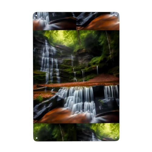 Gpkgsigt Dekoratives Gemälde mit Wasserfall-Ansicht, 20,3 x 30,5 cm, aus Weißblech, verschleißfest und langlebig Gpkgsigt Dekoratives Gemälde mit Wasserfall-Ansicht, 20,3 x 30,5 cm, aus Weißblech, verschleißfest und langlebig von Gpkgsigt