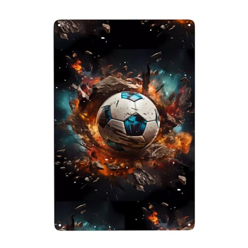 Gpkgsigt Feuerwerkskörper-Fußball-Druckdose, dekoratives Gemälde, 20,3 x 30,5 cm, aus Weißblech, verschleißfest und langlebig Gpkgsigt Feuerwerkskörper-Fußball-Druckdose, dekoratives Gemälde, 20,3 x 30,5 cm, aus Weißblech, verschleißfest und langlebig von Gpkgsigt