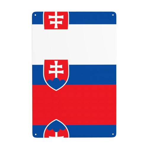 Gpkgsigt Flagge der Slowakei, dekoratives Gemälde, 20,3 x 30,5 cm, aus Weißblech, verschleißfest und langlebig Gpkgsigt Flagge der Slowakei, dekoratives Gemälde, 20,3 x 30,5 cm, aus Weißblech, verschleißfest und langlebig von Gpkgsigt