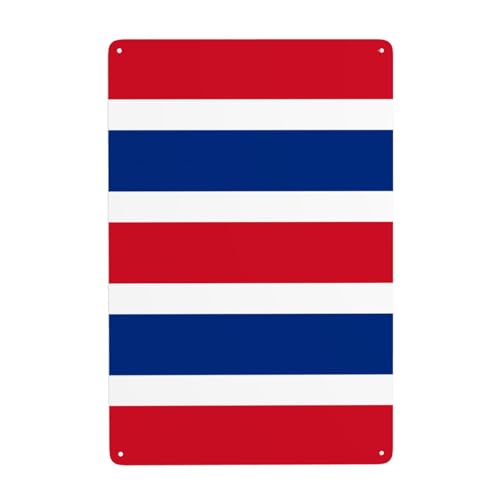 Gpkgsigt Flagge von Costa Rica, dekoratives Gemälde, 20,3 x 30,5 cm, aus Weißblech, verschleißfest und langlebig Gpkgsigt Flagge von Costa Rica, dekoratives Gemälde, 20,3 x 30,5 cm, aus Weißblech, verschleißfest und langlebig von Gpkgsigt
