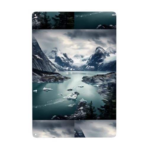 Gpkgsigt Gletscherfjord, Alaska-Druckdose, dekoratives Gemälde, 20,3 x 30,5 cm, aus Weißblech, verschleißfest und langlebig Gpkgsigt Gletscherfjord, Alaska-Druckdose, dekoratives Gemälde, 20,3 x 30,5 cm, aus Weißblech, verschleißfest und langlebig von Gpkgsigt