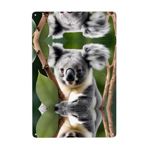 Gpkgsigt Koala-Druckdose mit grünen Blättern, dekoratives Gemälde, 20,3 x 30,5 cm, aus Weißblech, verschleißfest und langlebig Gpkgsigt Koala-Druckdose mit grünen Blättern, dekoratives Gemälde, 20,3 x 30,5 cm, aus Weißblech, verschleißfest und langlebig von Gpkgsigt