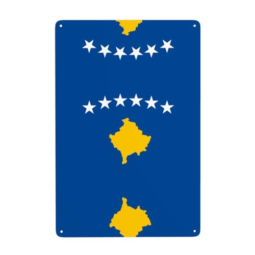 Gpkgsigt Kosovo-Flagge, dekoratives Gemälde, 20,3 x 30,5 cm, aus Weißblech, verschleißfest und langlebig Gpkgsigt Kosovo-Flagge, dekoratives Gemälde, 20,3 x 30,5 cm, aus Weißblech, verschleißfest und langlebig von Gpkgsigt