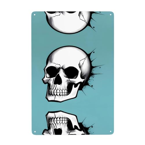Gpkgsigt Totenkopf-Druckdose, dekoratives Gemälde, 20,3 x 30,5 cm, aus Weißblech, verschleißfest und langlebig Gpkgsigt Totenkopf-Druckdose, dekoratives Gemälde, 20,3 x 30,5 cm, aus Weißblech, verschleißfest und langlebig von Gpkgsigt