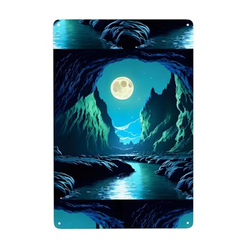 Gpkgsigt Wassermondhöhle Druckdose, dekoratives Gemälde, 20,3 x 30,5 cm, aus Weißblech, verschleißfest und langlebig Gpkgsigt Wassermondhöhle Druckdose, dekoratives Gemälde, 20,3 x 30,5 cm, aus Weißblech, verschleißfest und langlebig von Gpkgsigt