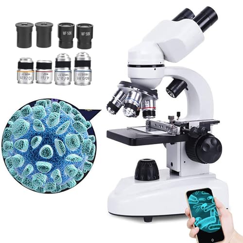 GplHAIN 30000x-70000x Binokularmikroskop, Biologisches Labormikroskop, 185 Achromatische Objektivlinse: 4X, 60x, 10x, 40x/100x, Dual-Led / 2 Netzteile, Mit Handyhalterung,30000X GplHAIN 30000x-70000x Binokularmikroskop, Biologisches Labormikroskop, 185 Achromatische Objektivlinse: 4X, 60x, 10x, 40x/100x, Dual-Led / 2 Netzteile, Mit Handyhalterung,30000X von GplHAIN
