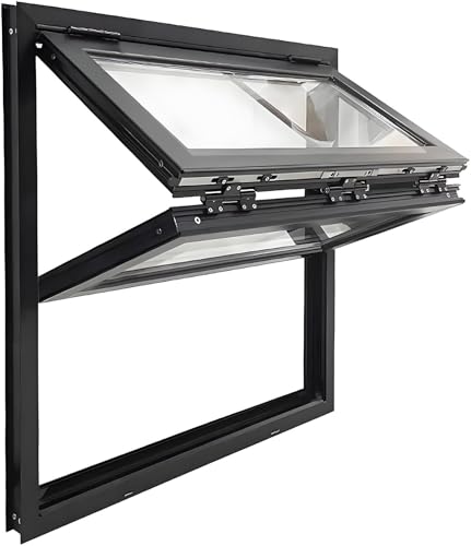 Faltbare Schiebefenster, Konzessionsfenster mit Aluminiumrahmen, Fenster zum Servieren von Speisen nach oben und unten, Fenster für Wohnmobile, Doppelfenster für Blumencafés,25.6x43.3in/65x110cm Faltbare Schiebefenster, Konzessionsfenster mit Aluminiumrahmen, Fenster zum Servieren von Speisen nach oben und unten, Fenster für Wohnmobile, Doppelfenster für Blumencafés,25.6x43.3in/65x110cm von Gpxhbcb