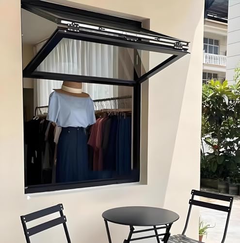Konzessionsfenster mit Aluminiumrahmen, nach oben und unten faltbare Schiebefenster mit Glas und Schloss für Imbisswagen und Restaurants, Kuchen- und Blumencafés,35.4x39.3in/90x100cm Konzessionsfenster mit Aluminiumrahmen, nach oben und unten faltbare Schiebefenster mit Glas und Schloss für Imbisswagen und Restaurants, Kuchen- und Blumencafés,35.4x39.3in/90x100cm von Gpxhbcb