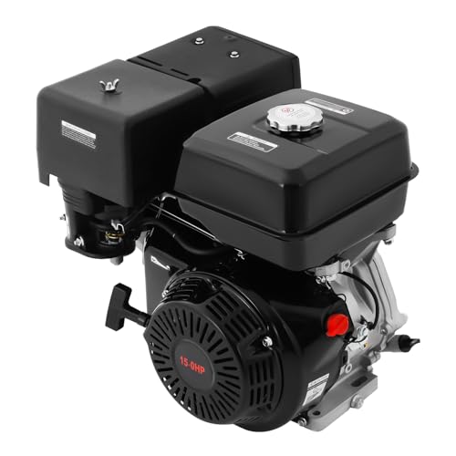 15HP 4-Takt Benzinmotor 9700W 420CC Go-Karts Motor 3600RPM Hand-Zug-Start Einzylinder Standmotor mit Ölmangelschutzfunktion Antriebsmotor Schwerlastmotor von Gqouur