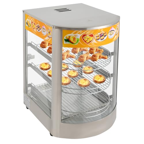 800W Speisenwärmer 3 Ablagen 30-85℃ stufenlos 50L Warmhaltevitrine mit 3 Edelstahl-Racks und 1 Edelstahltablett für Hamburger Pizza Brot Brathähnchen 800W Speisenwärmer 3 Ablagen 30-85℃ stufenlos 50L Warmhaltevitrine mit 3 Edelstahl-Racks und 1 Edelstahltablett für Hamburger Pizza Brot Brathähnchen von Gqouur