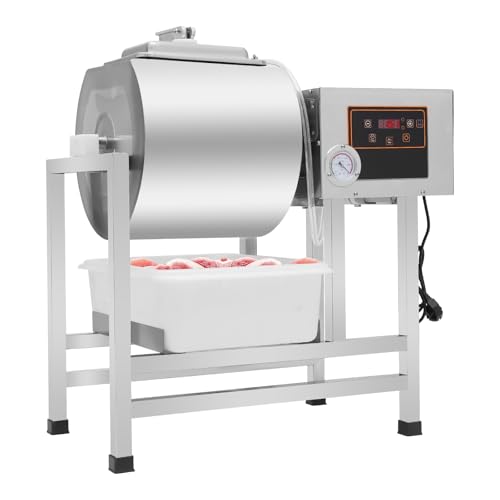Fleischwolf Elektrisch, 38L Fleischwolf Edelstahl Meat 1-99 Minuten Einstellen LED-Display, Edelstahl Mischer Fleischerei Marinator Fleischwölfe Fleischsalzmaschine Mischer Menger Fleischmischer von Gqouur
