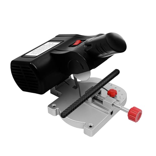 Mini Gehrungssäge 90W Tragbare Kappsäge 6000RPM 0-45° Einstellbar bis Schnittdicke 12mm Trennmaschine Tischsäge für Holz Metall von Gqouur