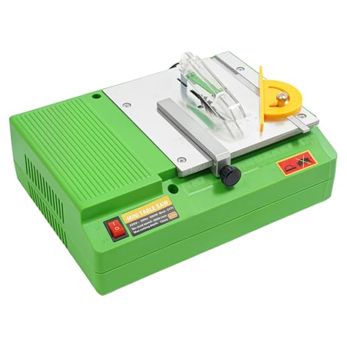 Mini Tischkreissäge 480W 8800r/min Tragbare Tischsäge Sägeblatt-Durchmesser 55MM Schnitttiefe 10mm Präzisions Table Saw mit Skala und Winkellineal für DIY Holzbearbeitungsprojekte von Gqouur