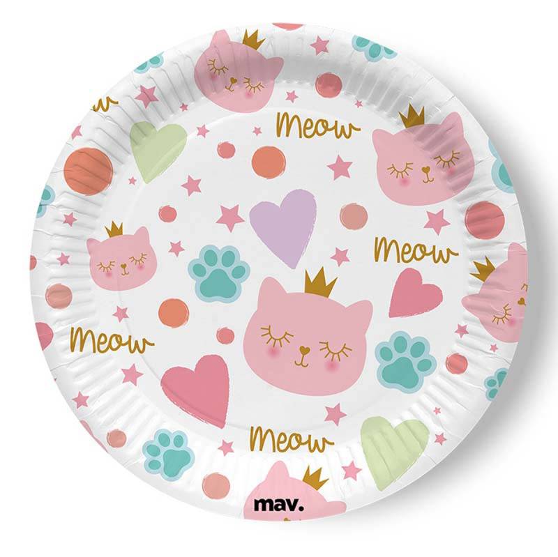 Grabo Pappteller Pappteller 'Cat Princess', Ø23cm/8Stk. von Grabo