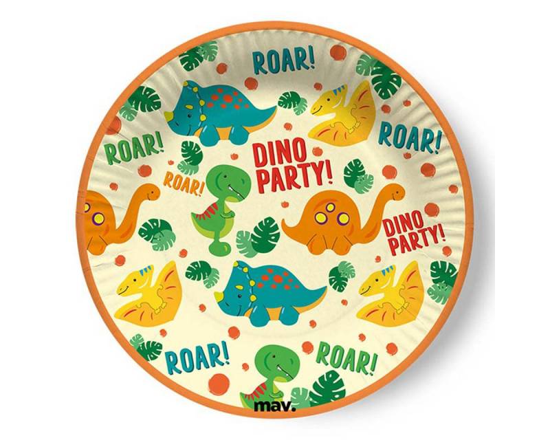 Grabo Pappteller Pappteller Dinosaurier 18cmØ/8 St. von Grabo