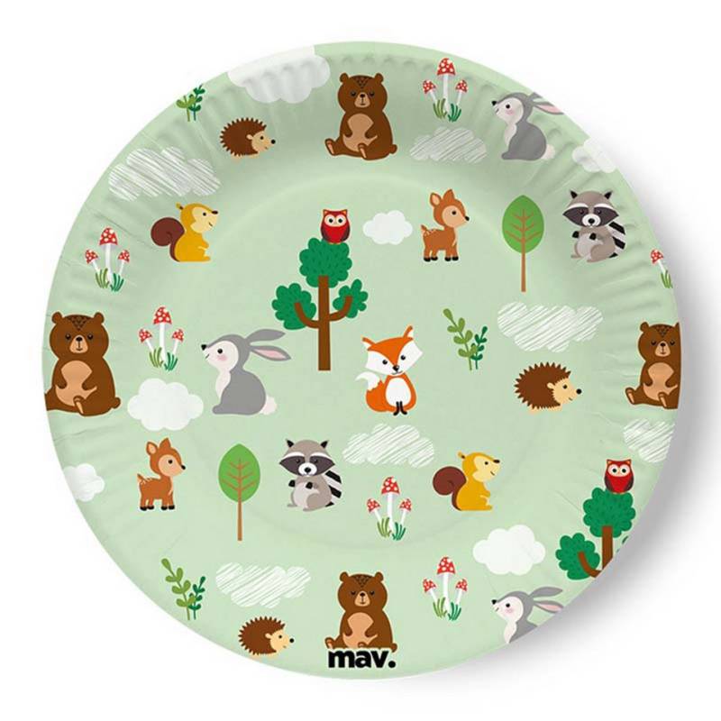 Grabo Pappteller Pappteller 'HB Woodland', Ø18cm/8Stk. von Grabo
