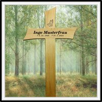 Grabkreuz/Unfallkreuz "Eiche 3" Inklusive Beschriftung Grabkreuz/Unfallkreuz "Eiche 3" Inklusive Beschriftung von Grabschmuckshop