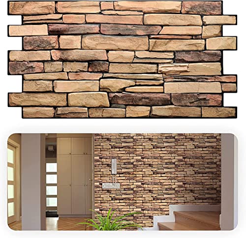 Grace Baltic - 2,45 m²/5 Stück Beste Qualität 3D Wandpaneele Wandverkleidung PVC-Verkleidung Wanddeko Wandtattoos elastisch 1mm Stärke ‎Naturschiefer von Grace Baltic