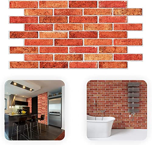 Grace Baltic - 3D-Wandpaneele für Innenwanddekoration, nicht klebend, dünn und elastisch, PVC-Kunst (14, Korallenrot) von Grace Baltic