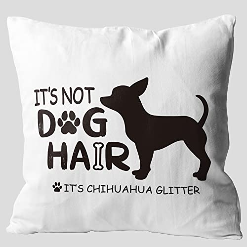 Grace Yonks It's Not Dog Hair It's Chihuahua Glitter Throw Pillow Covers Painting Chihuahua Gifts for Dog Lover. (Chihuahua (0063B)) von Grace Yonks