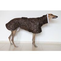 Wasserdichter Windhund-Mantel Brauner Fleece-Winter-Hundekleidung Wasserdichter Windhund-Mantel Brauner Fleece-Winter-Hundekleidung von GraceEmilyShop