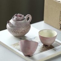 140Ml Teekanne Set-Keramik-Ton Kirschrosa Set Mit 2 Stück Teetassen von GraceTeawares