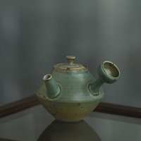 160 Ml Jingdezhen | 景德镇 Handgefertigte Teekanne Mit Kiln-Transmutation-Mattglasur Und Seitengriff von GraceTeawares