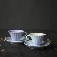Handgemachte 140Ml Magic Purple Kaffeetasse Mit Teller von GraceTeawares