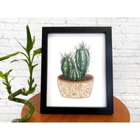 Kaktus Kunstdruck - Pflanze Wandkunst Kunst Wandbehänge Kaktus-Liebhaber Saftig Graceandgloriaco von GraceandGloriaCo