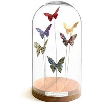 Vintage Seide Buttertie Schmetterling Glaskuppel von GraceandHolmes