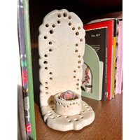 Seconds Sale - Creme Spitze Schmuck Regal & Topf von GracefulDegradation