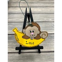 Affe Und Banane Personalisierter Christbaumschmuck Holz Affe Und Banane Personalisierter Christbaumschmuck Holz von GraciousGiggles