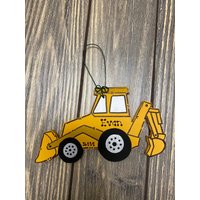 Backhoe Personalisierter Christbaumschmuck Holz Backhoe Personalisierter Christbaumschmuck Holz von GraciousGiggles