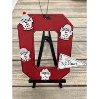 Ohio State Buckeyes Brutus Block O Winter Baumschmuck - Holz Weihnachten Handbemalt Ohio State Buckeyes Brutus Block O Winter Baumschmuck - Holz Weihnachten Handbemalt von GraciousGiggles