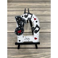 Personalisierte Handbemalte Holz Musik Notenfigur Weihnachtsdekoration Personalisierte Handbemalte Holz Musik Notenfigur Weihnachtsdekoration von GraciousGiggles