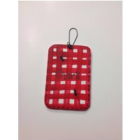 Personalisierte Handbemalte Holz Picknick Tischdecke Ameisen Sommer Rot Kariert Weihnachtsschmuck von GraciousGiggles