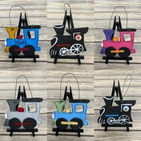 Personalisierter Choo Zug Holz Baumschmuck - Ihr Name Weihnachtsfeiertag Handbemaltes Mehrfarbig Personalisierter Choo Zug Holz Baumschmuck - Ihr Name Weihnachtsfeiertag Handbemaltes Mehrfarbig von GraciousGiggles