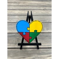 Personalisiertes Autismus Holz Puzzleteil Winter Baumschmuck - Ihr Name Weihnachten Urlaub Handbemaltes Personalisiertes Autismus Holz Puzzleteil Winter Baumschmuck - Ihr Name Weihnachten Urlaub Handbemaltes von GraciousGiggles