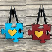 Personalisiertes Autismus Holz Puzzleteil Winter Baumschmuck - Ihr Name Weihnachten Urlaub Handbemaltes Personalisiertes Autismus Holz Puzzleteil Winter Baumschmuck - Ihr Name Weihnachten Urlaub Handbemaltes von GraciousGiggles