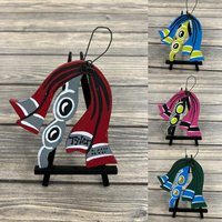 Personalisiertes Schwimmer-Team Brille & Handtuch Weihnachtsanhänger - Ihr Name Handbemaltes Holz von GraciousGiggles