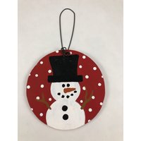 Schneemann Pünktchen Personalisierter Christbaumschmuck Holz Schneemann Pünktchen Personalisierter Christbaumschmuck Holz von GraciousGiggles