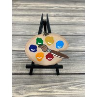 Schneller Versand - Personalisierte Holz Maler Palette Weihnachtsschmuck Ihr Name Handbemaltes Künstler von GraciousGiggles