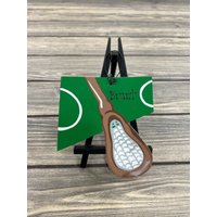 Schneller Versand - Personalisierter Holz Lacrosse Christbaumschmuck Ihr Name Handbemaltes von GraciousGiggles